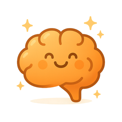 Happy brain illustration